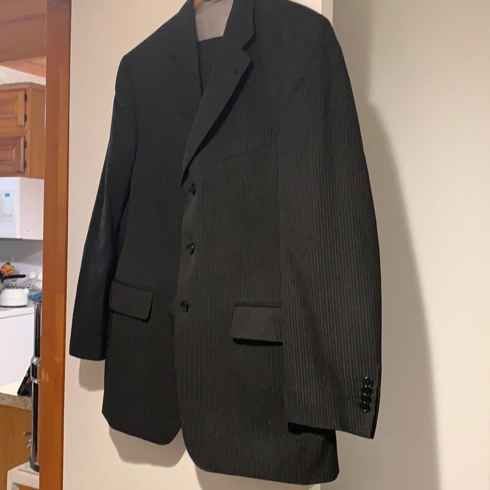 Black Pinstripe Suit 40 R